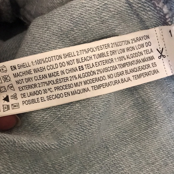 Forever 21 life in progress jean and sweat hooded jacket US medium 💕 - Picture 8 of 9